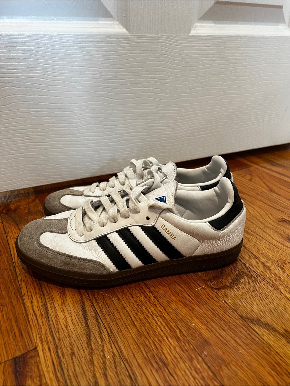 adidas Samba Sneakers in White, Black - Women’s 7